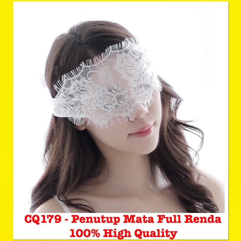CQ179 - Penutup Mata Renda Full Sexy Lace Wanita Transparan Renda / Penutup Mata Seksi Untuk Dinas