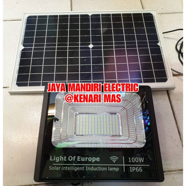LAMPU SOROT LED SOLAR CELL 100 WATT 100 W FLOOD LIGHT 100WATT 100W