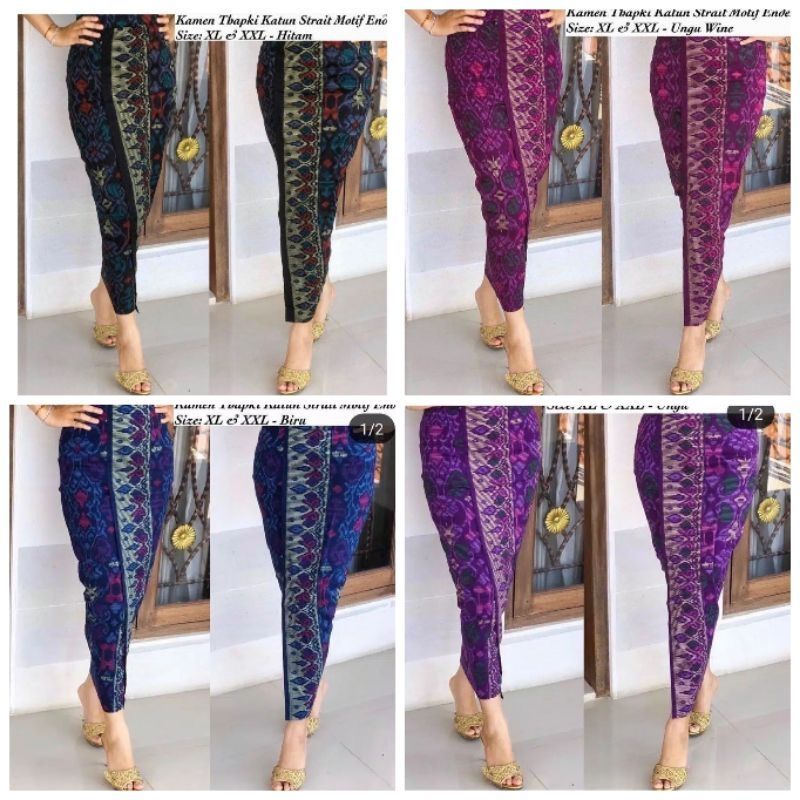 Kamen Jadi Bali Katun Stretch motif Endek #2 - Jumbo Big Size