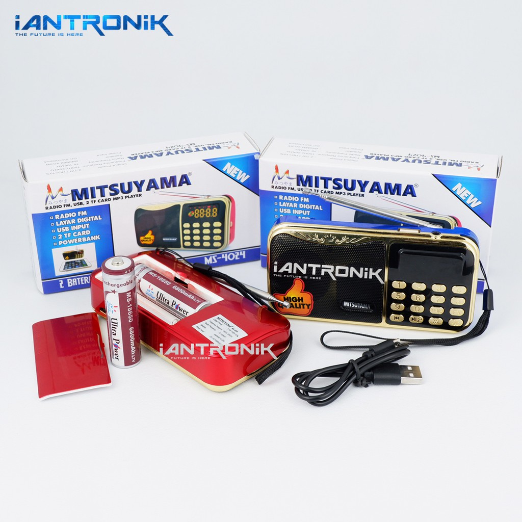 Speaker RADIO FM Portable USB MEMORY &amp; POWERBANK MITSUYAMA MS-4024