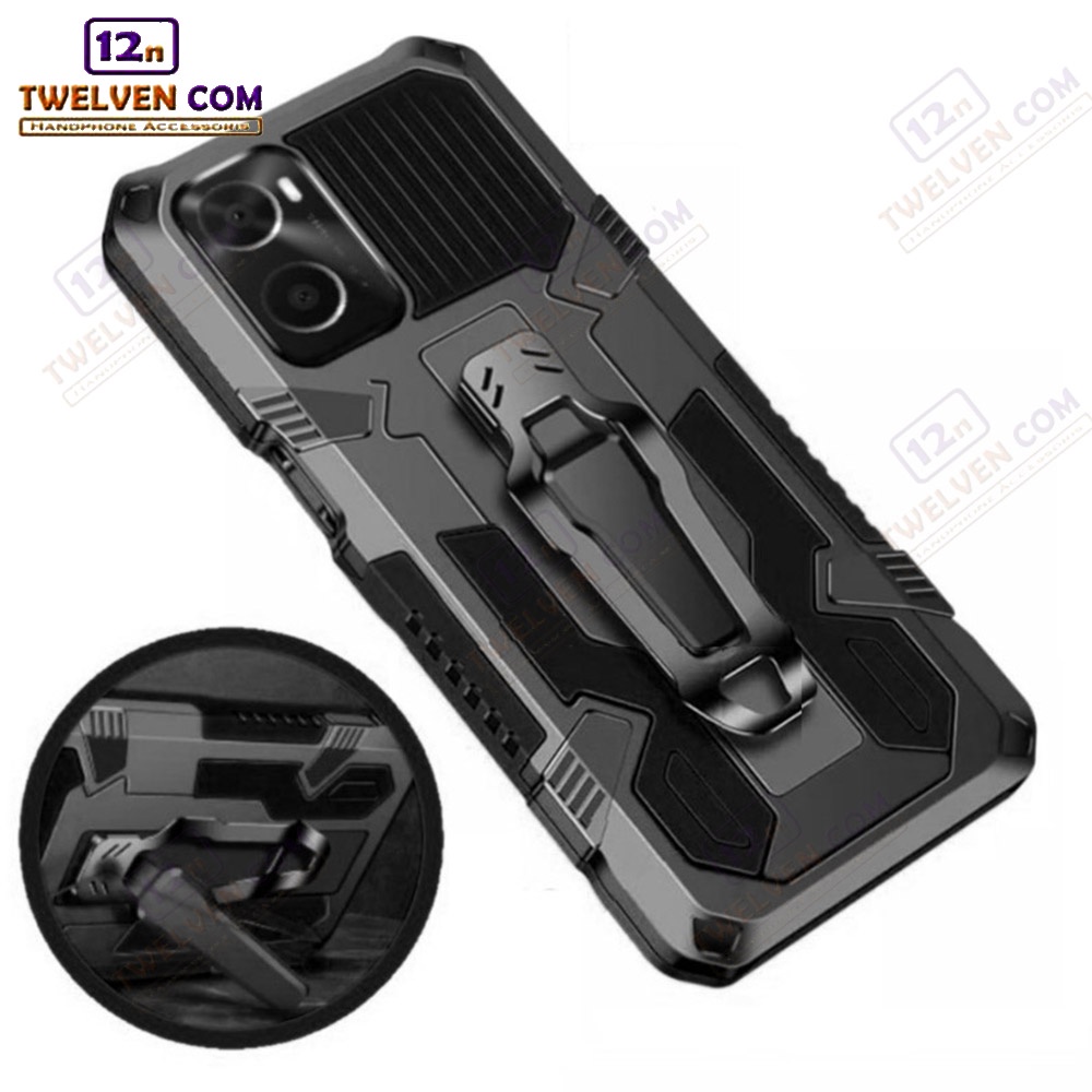 Case Shockproof Oppo A76 Armor Hardcase Stand Clip