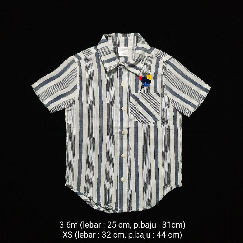 Bee n Bae Kemeja Branded Anak Cowok 3-6m 3T - 4T Bordir " Balloons"