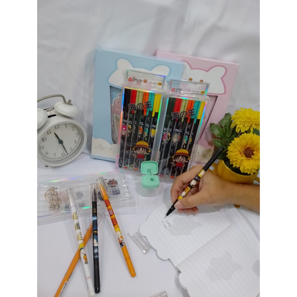 PULPEN ODEMEI SPECIAL EDITION 1 BOX ISI 6 PIECE READY MOTIF KARAKTER PEN GEL TINTA HITAM 1SET FREE HARDBOX NYA STATIONARY LUCU IMUT HARGA TERJANGKAU BISA GROSIR DAN COD