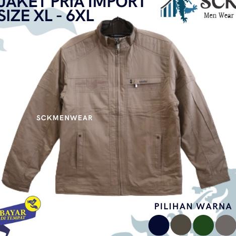 Diskon➝ Jaket Pria DRAGON Dalam Bulu Katun Krah Shanghai ukuran XL-6XL / Pakaian Bapak Impor - sckme