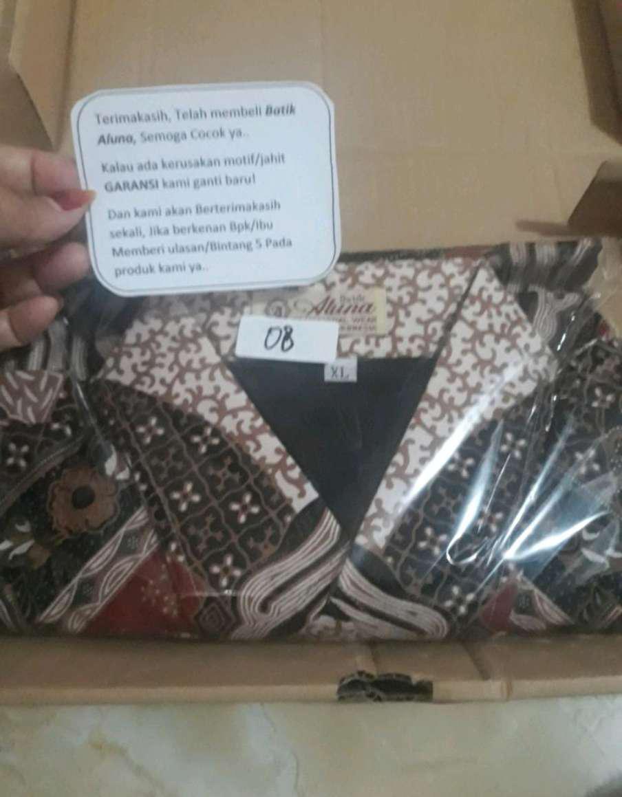 Batik Cowok Lengan Panjang Slimfit Terkini Batik Pria Lengan Panjang Produksi Batik Aluna Gba 008