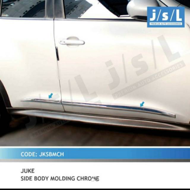 List body samping Nissan Juke chrome/ side molding chrome jsl