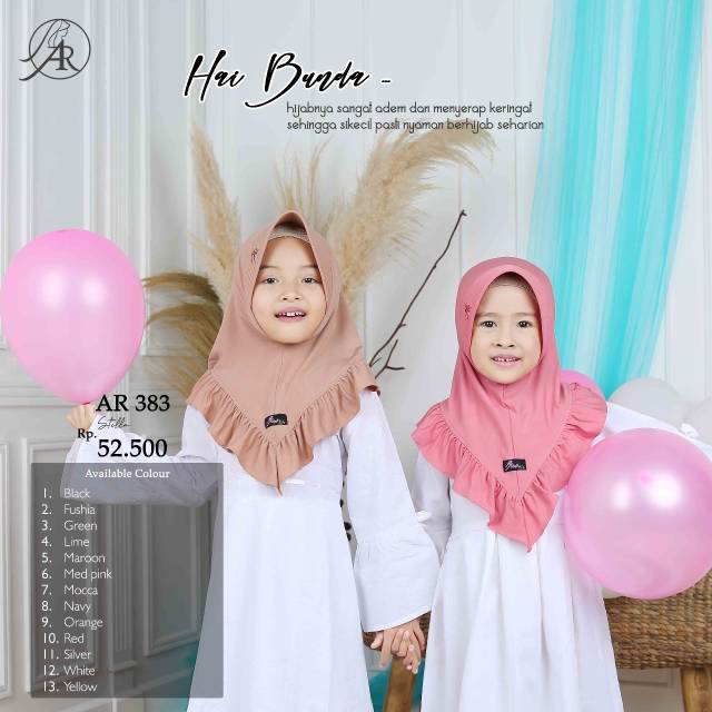 AR 383 Kids/ Hijab Anak/ Hijab Arrafi