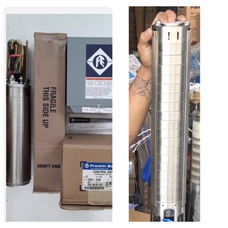 submersible franklin 2 hp output 1,5 dim 220 volt