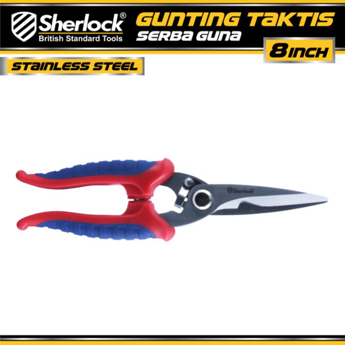 Gunting Taktis 8 inch / Sherlock Gunting Serba Guna / Gunting Dahan Ranting