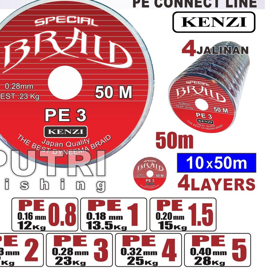 ➧ PE KENZI BRAID X4 50m connecting ➪
