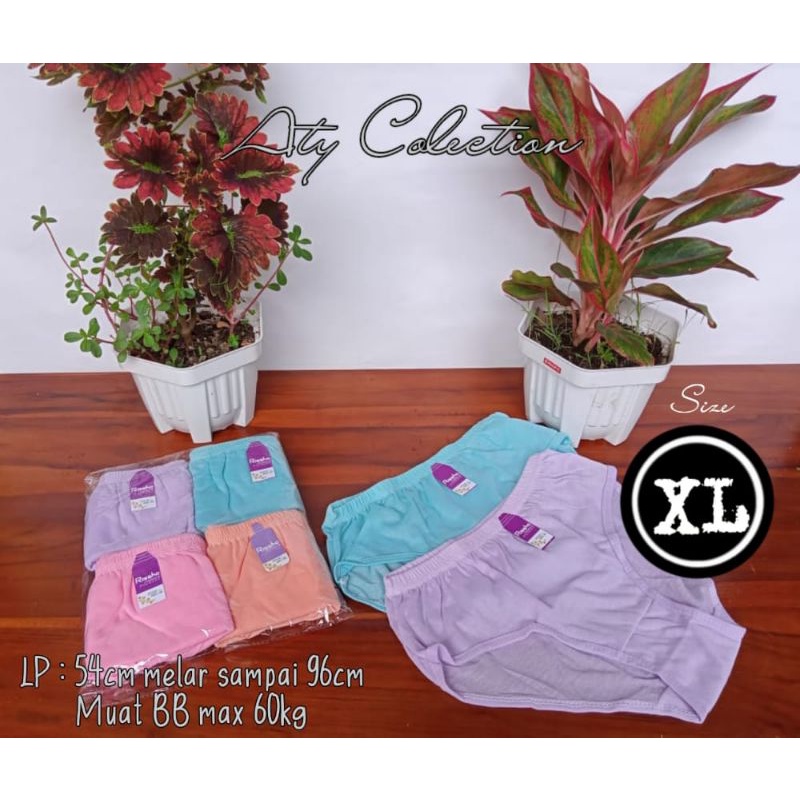 CD wanita polos jumbo 3 pcs