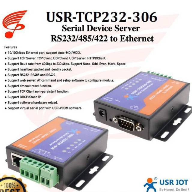 Jual alat USRTCP232306 Serial RS232 RS485 RS422 to converter
