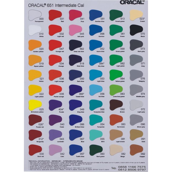

Sticker Oracal 651 Gloss 10 Putih