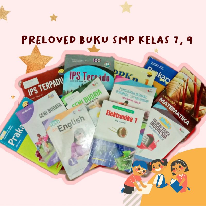 

preloved buku smp-buku pelajaran kelas 7 dan 9-murmer