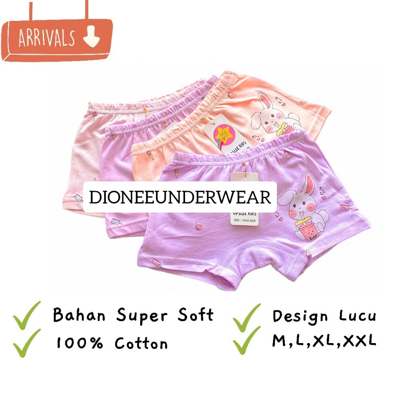 CD Celana Dalam Anak Boxer Anak Perempuan Cewek Remaja Katun Adem Kualitas Import Celana Dalam Boxer Anak Bayi