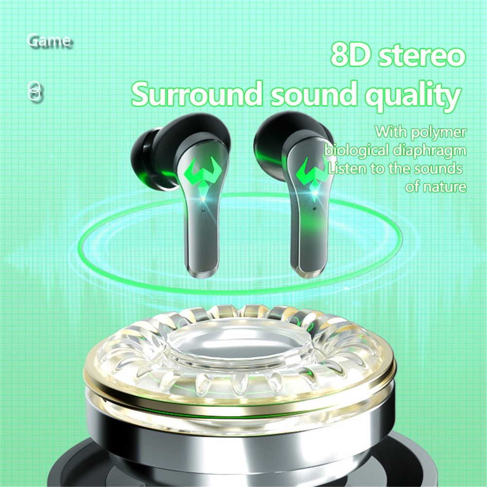 N35 TWS Gaming Bluetooth Earphone with Mic Tidak Ada Penundaan Headset Gaming Headset Bluetooth Gaming Earphone Bluetooth 9D Stereo Henset Bloetooth Pengurangan Kebisingan Cerdas Hedset Bloetooth