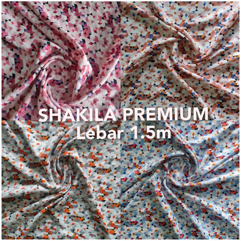 Kain Shakila Motif Liva harga setengah meter