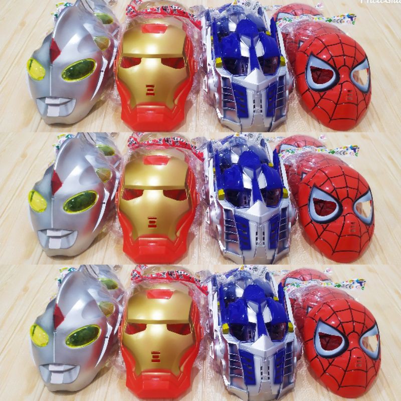 Topeng plastik super Hero/packing plus buble wrap#lotus