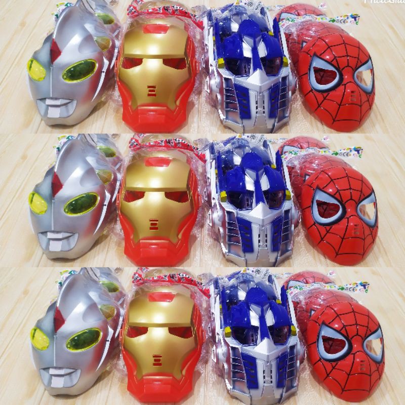 Topeng plastik super Hero/packing plus buble wrap#lotus