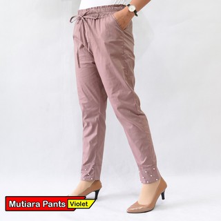  Celana  Wanita Katun  Streach Model Mutiara Pants  Dengan 