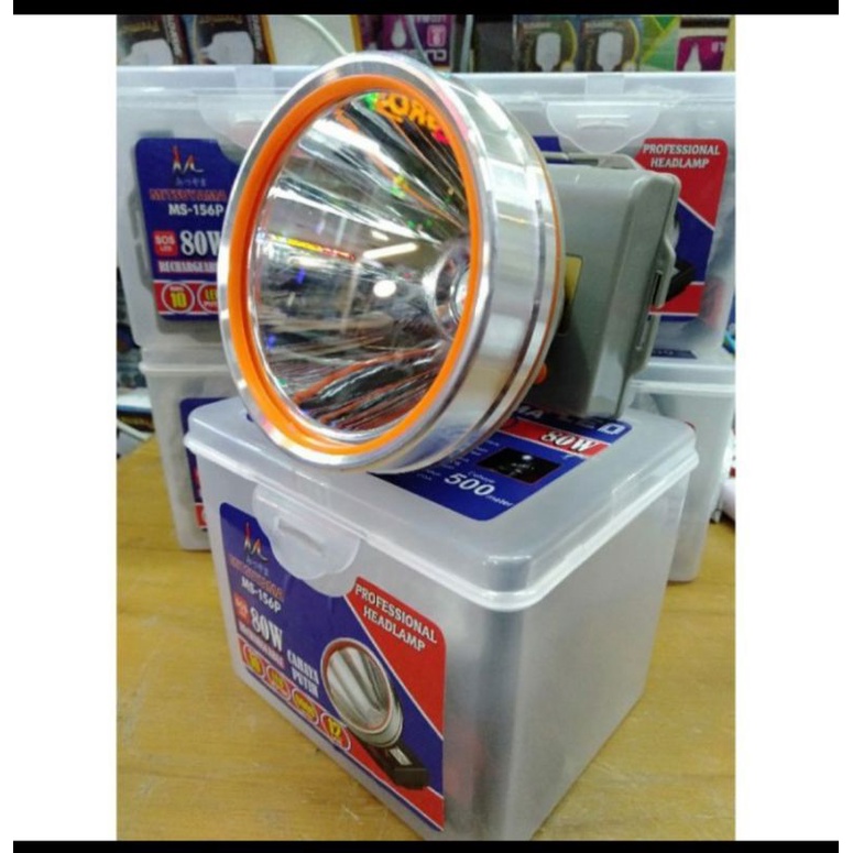 senter kepala mitsuyama ms-156P cahaya putih jumbo murah