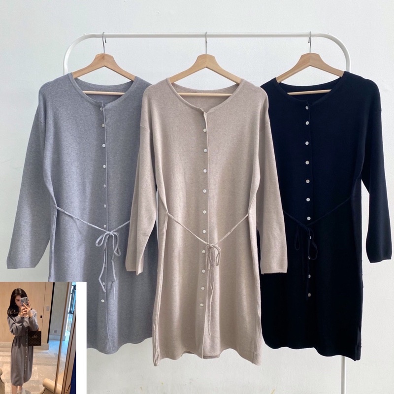 Dress tunik basic rajut knit rachel premium import bangkok bkk