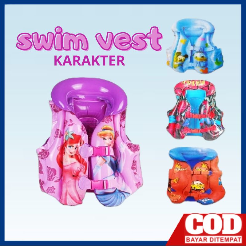 Mainan anak pelampung rompi renang karakter SWIM VEST 24 INCH