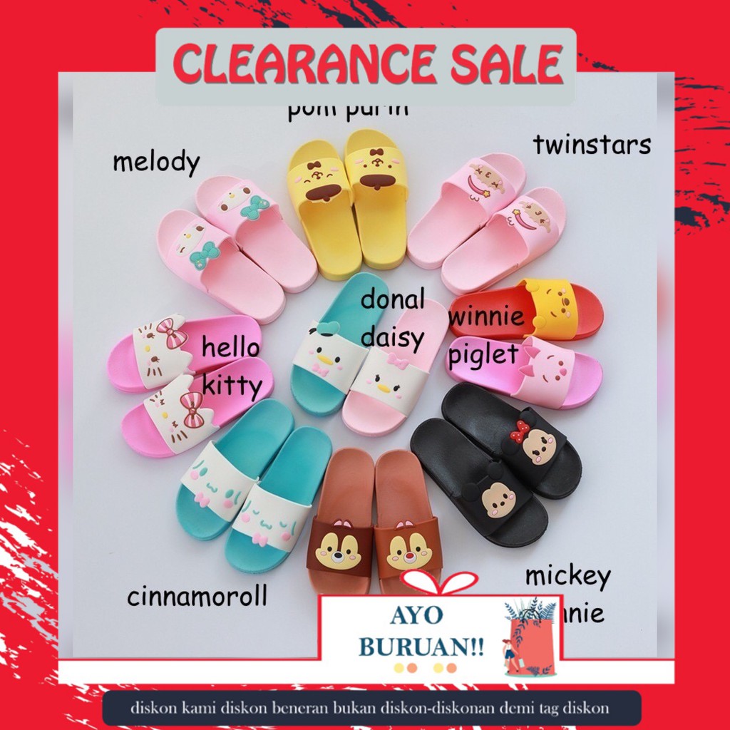 LOGUCUCI GUDANG Sandal slop dewasa mickey minnie ...