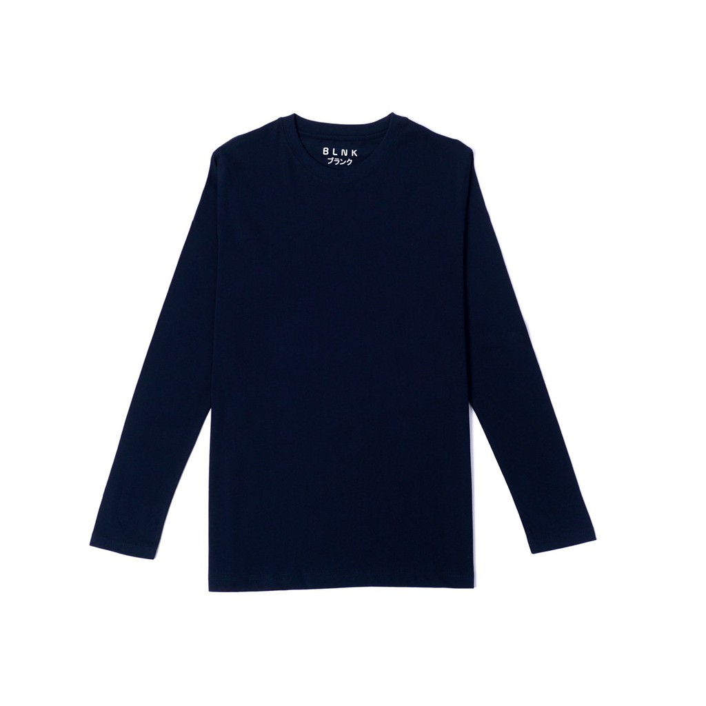 HOKKAIDO LONGSLEEVE - Kaos Polos Pria Lengan Panjang in NAVY BLUE (Biru Tua / Dongker)