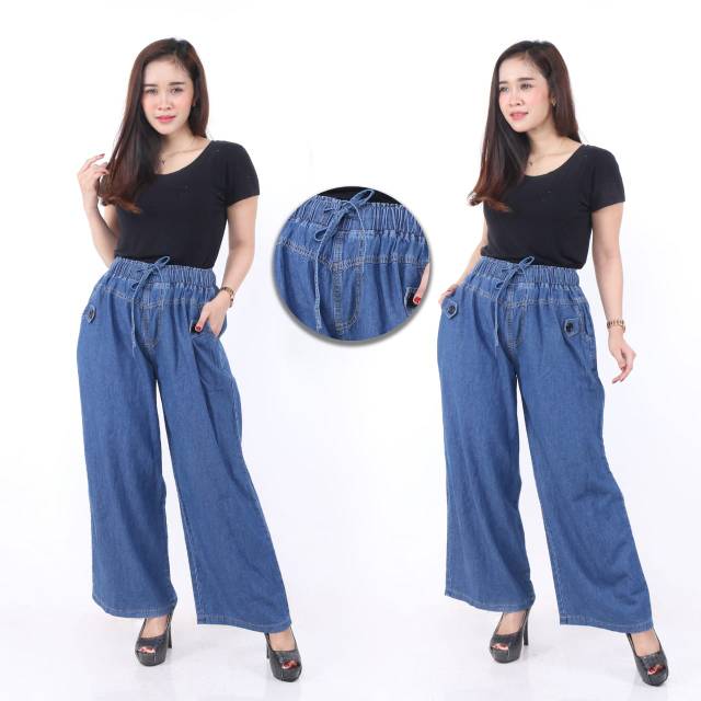 Celana kulot jeans wanita