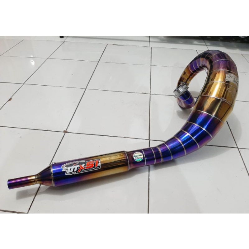 Knalpot RX-King model udang Lobster Tello ungu gold Original DTX-51Ultimate Muffler