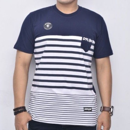 KAOS D'FLOW NAVY ORIGINAL FREE STICKER BISA COD