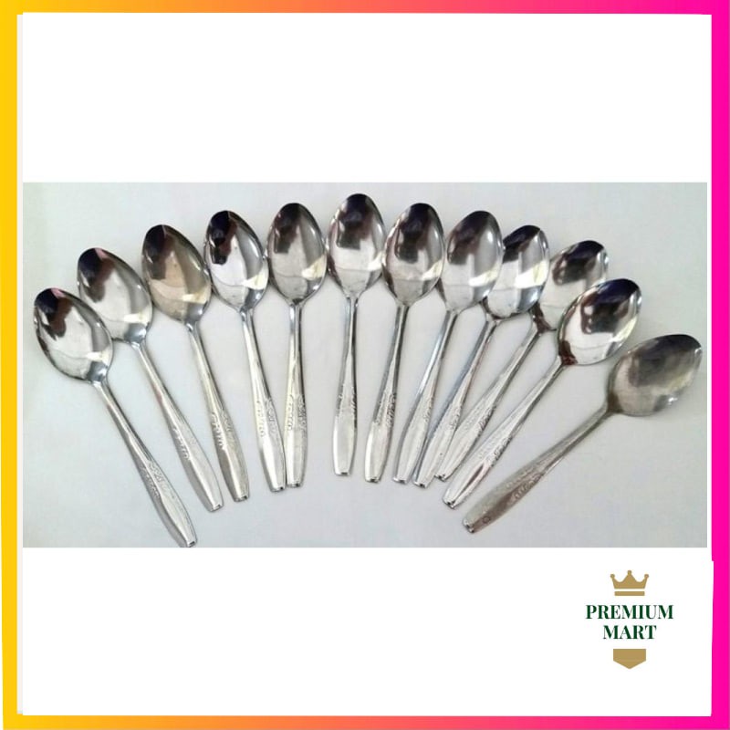 Sendok Garpu Stainless / Sendok Makan / Sendok 18gr Murah / Sendok isi 12 pcs / Spoon [PM]