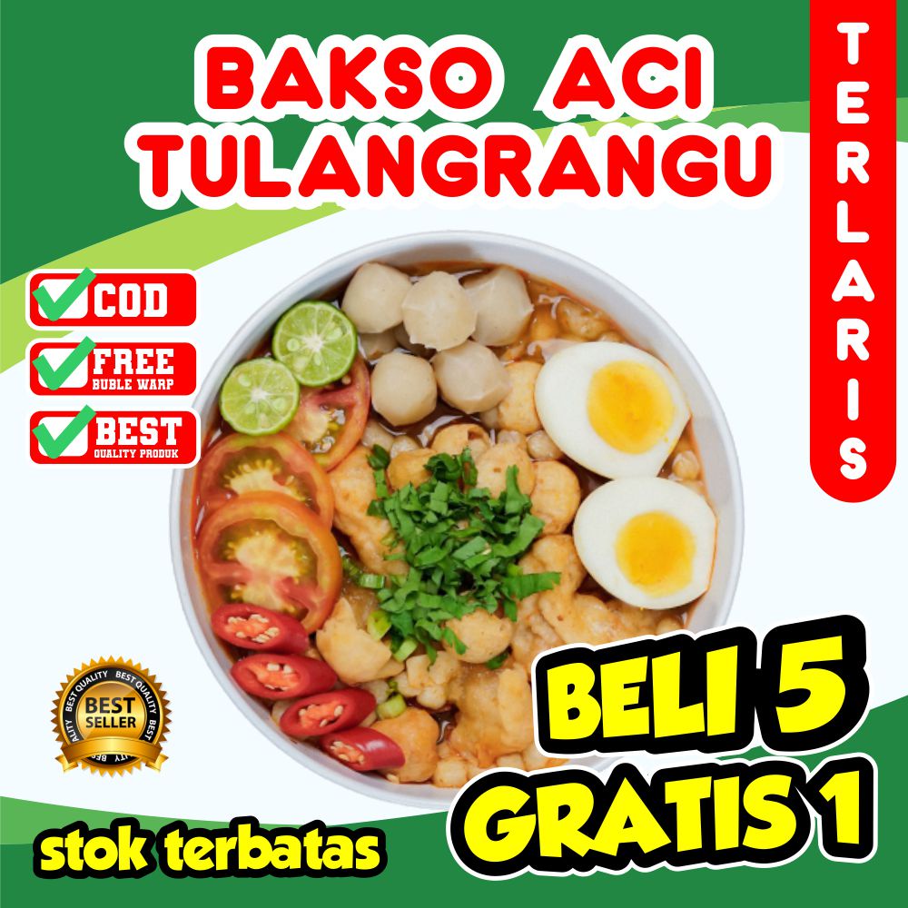 

BASO ACI TULANG RANGU JAGUAR TERLEZAT CUANKI LIDAH SIOMAY KERING TAHU KERING PILUS BELI 5 GRATIS 1
