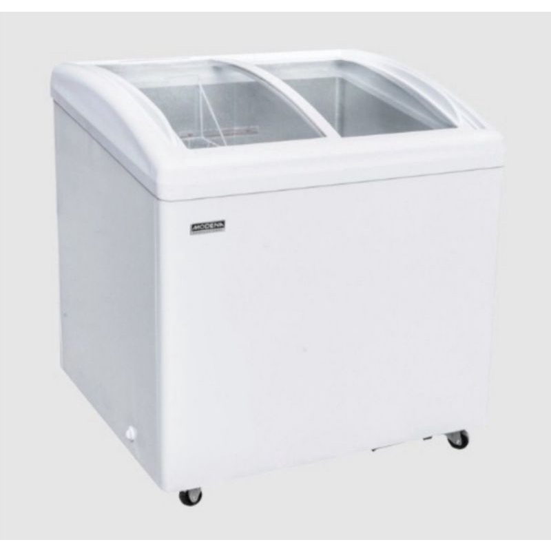 Chest Freezer Sliding Curved Glass Modena MC-0260 W | MC0260W MC0260
