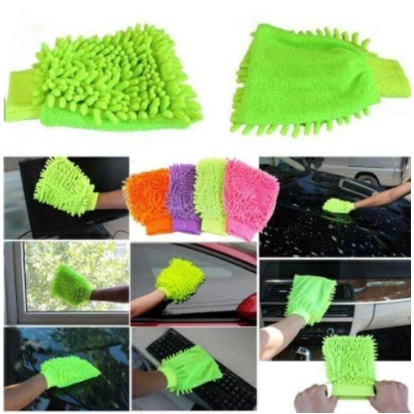 Kain Lap Sarung Tangan Microfiber Cendol 2 Sisi Pembersih Serbaguna