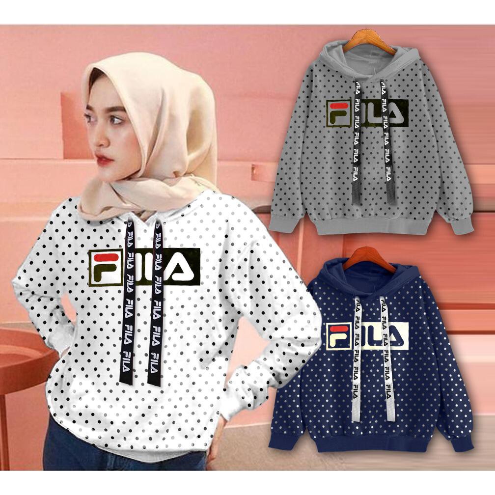 fila polka dot hoodie