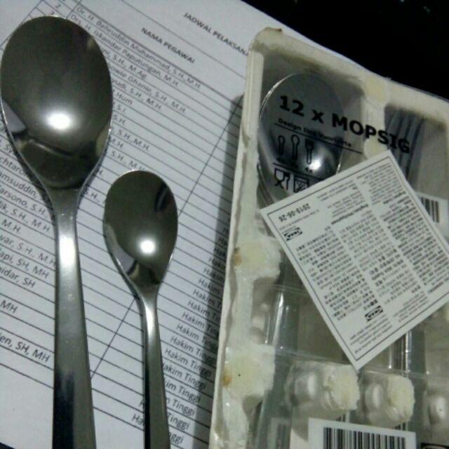 Mopsig Peralatan Makan (sendok, Garpu Dan Sendok Kecil) 1 Set Isi 12