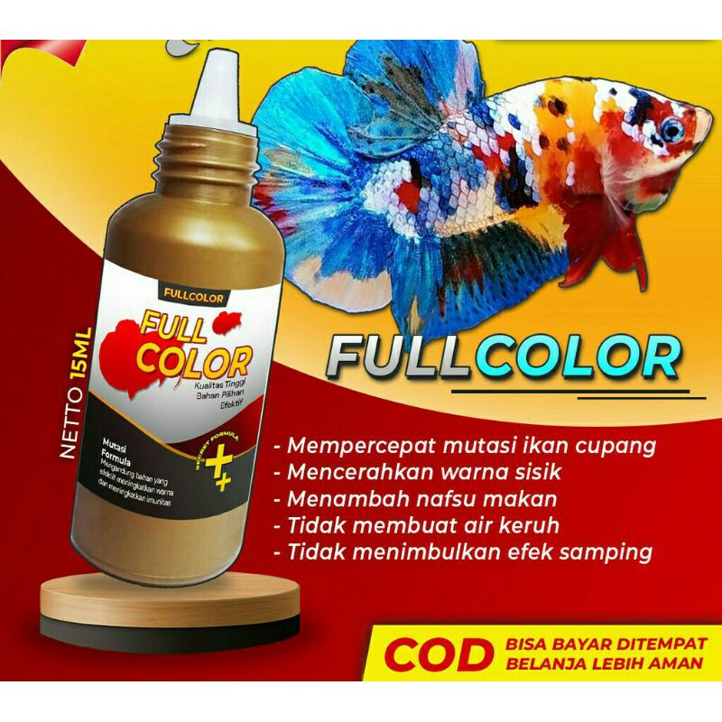 FULLCOLOR Obat Mutasi Ikan Cupang Mempercepat Full Block Meningkatkan Pigmentasi Cupang