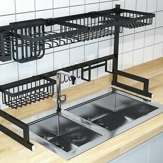 DI-336>> Rak Piring Wastafel / Rak piring IKEA / Rak piring hitam 85cm