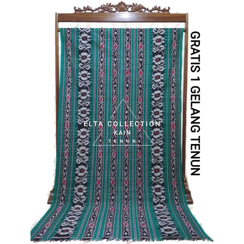 Elta Kain tenun antik asli warna hijau