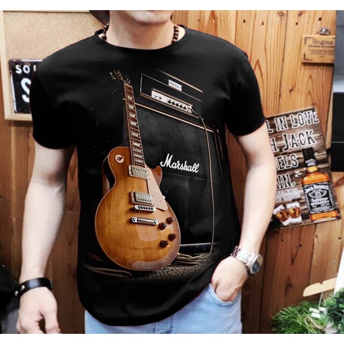 Kaos oblong pria GITAR marshal