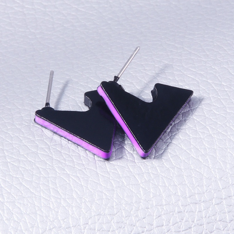 1Pair Earrings Anime Promare Lio Fotia Triangle Ear Stud Cosplay Prop Pendant Stud Earrings For Women Men Prop Jewelry Accessories