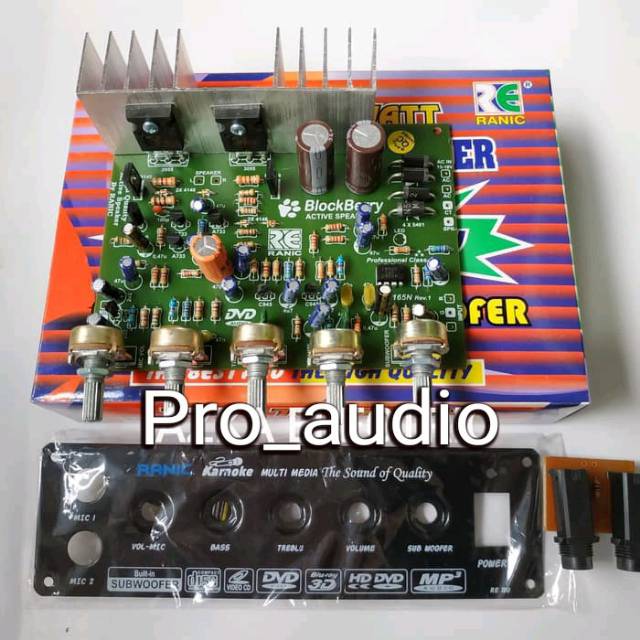 Kit aktif speaker mono plus mic subwoofer