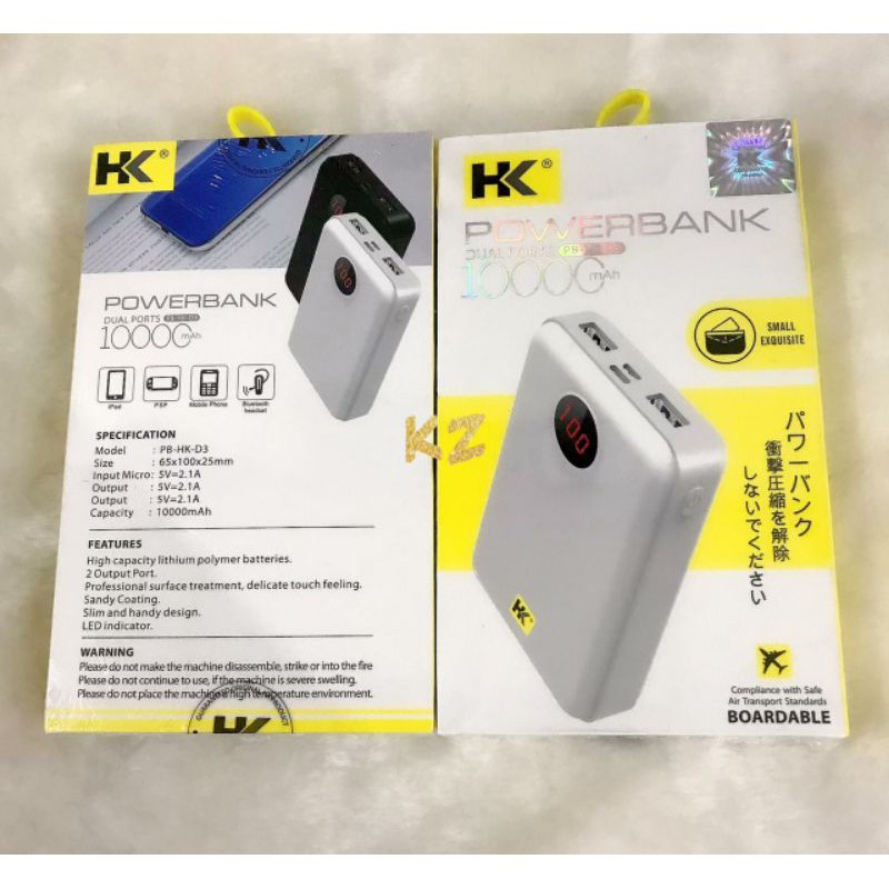 KZ_ Super Powerbank HK D3 / power bank fast charging 10000mAh Super Slim Micro USB+ Dual Input 2A