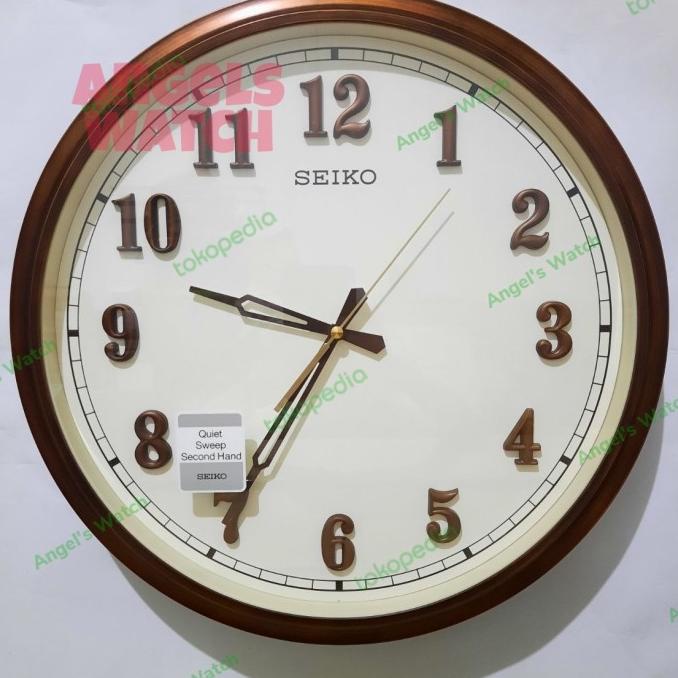 jam dinding seiko wooden qxa632B QXA632 original seiko tersedia stok