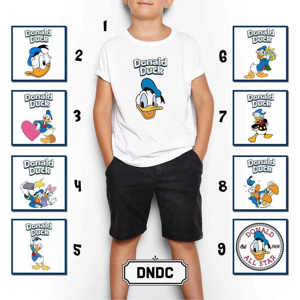 [KAOS ANAK] Donal Duck oblong custom tshirt laki perempuan boy girl santai rumah nama katun cotton