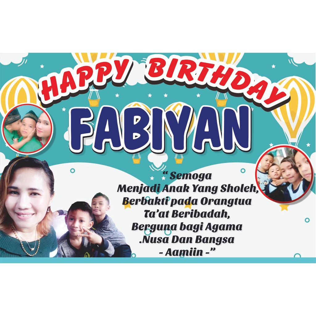 backdrop walpaper baner ultah anak murah