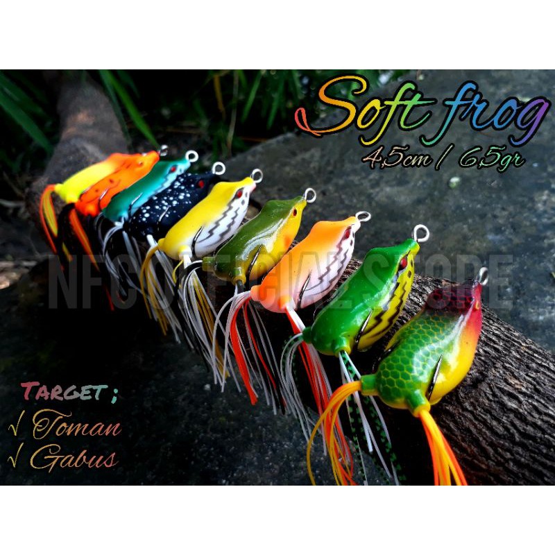 Soft frog 4,5cm/6,5gram. Umpan casting bentuk katak. Target Toman &amp; Gabus/Haruan