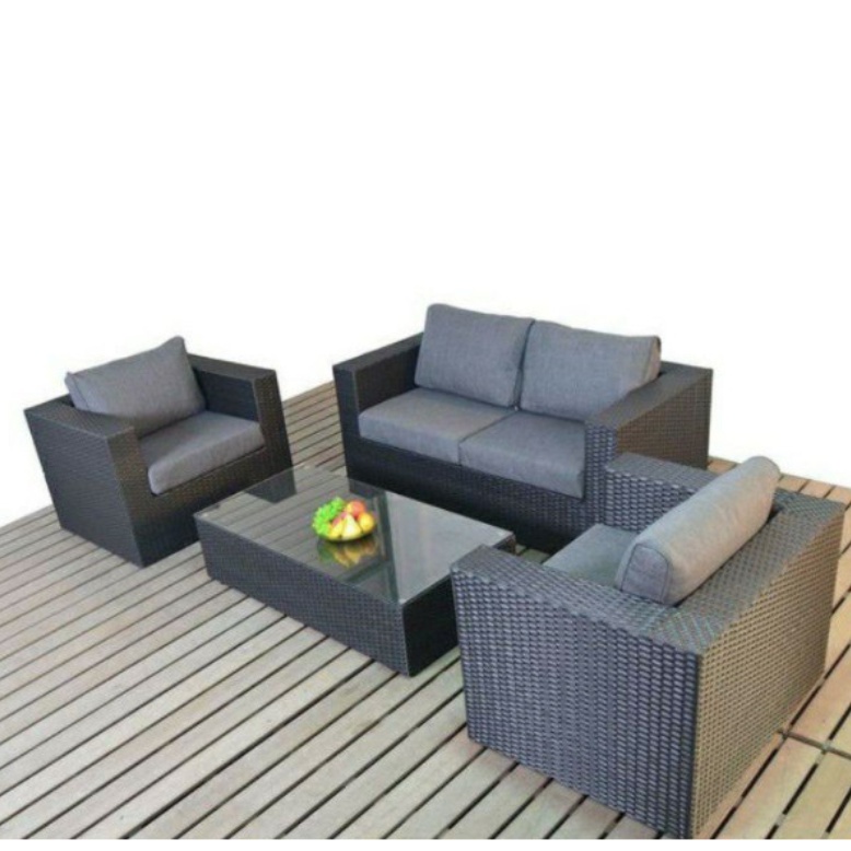 Sofa tamu minimalis rotan sintetis